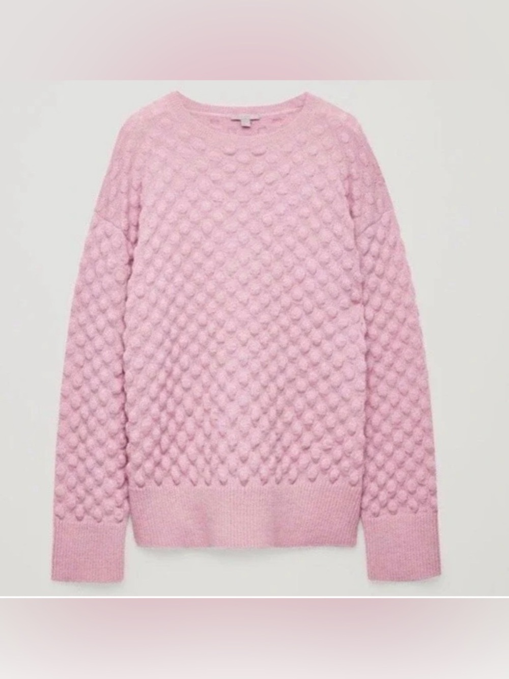 COS Soft Pink Textured Knit Women's Sweater